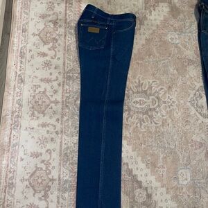 Vintage Wrangler A001 Mens Denim Jean Western Cowboy Cut 100% Heavy Cotton 27x36